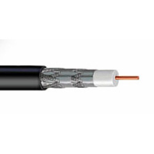 COAX CABLE RG6U QUAD SH BLK 25FTSKU:223451